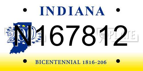 N167812 Indiana License Plate