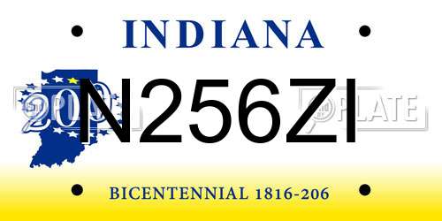 N256ZI Indiana License Plate