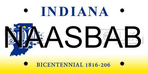 NAASBAB Indiana License Plate