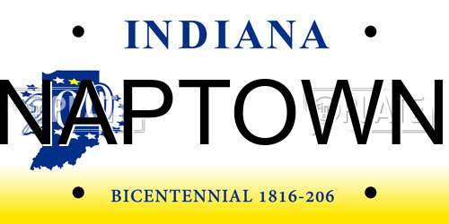 NAPTOWN Indiana License Plate