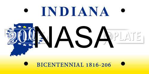 NASA Indiana License Plate