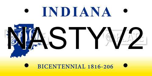 NASTYV2 Indiana License Plate