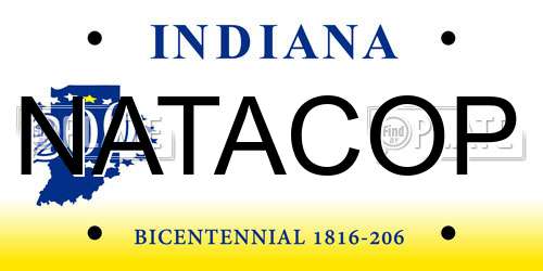 NATACOP Indiana License Plate