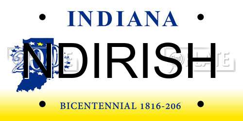 NDIRISH Indiana License Plate