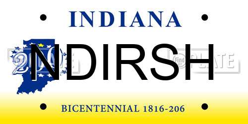 NDIRSH Indiana License Plate