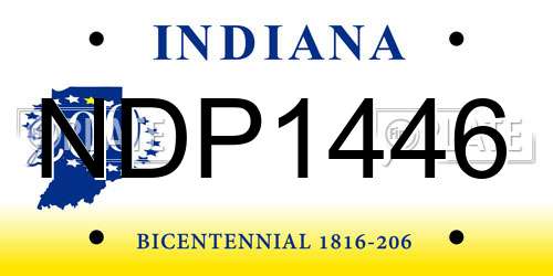 NDP1446 Indiana License Plate