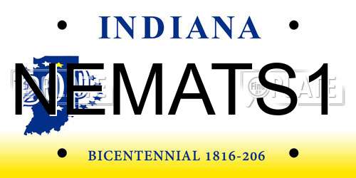 NEMATS1 Indiana License Plate
