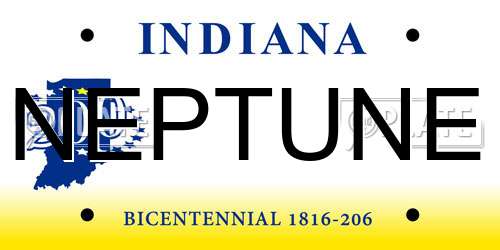 NEPTUNE Indiana License Plate