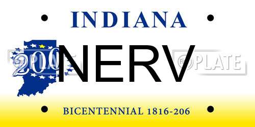 NERV Indiana License Plate