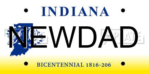 NEWDAD Indiana License Plate