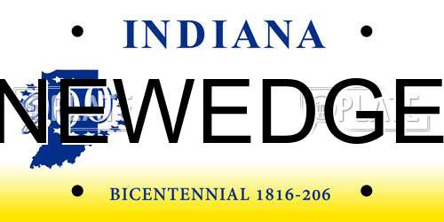 NEWEDGE Indiana License Plate