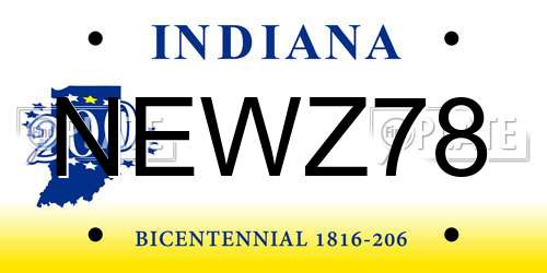 NEWZ78 Indiana License Plate