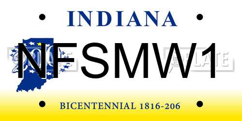 NFSMW1 Indiana License Plate