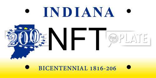 NFT Indiana License Plate