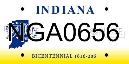 NGA0656 Indiana License Plate