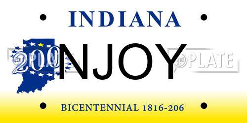 NJOY Indiana License Plate