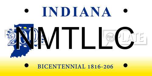 NMTLLC Indiana License Plate
