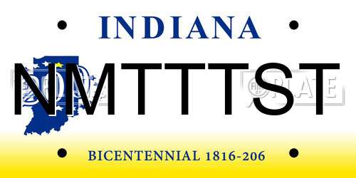 NMTTTST Indiana License Plate