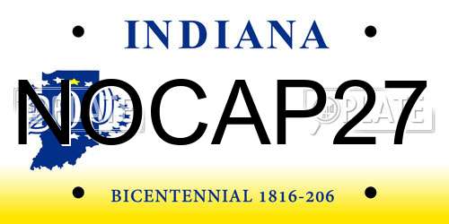 NOCAP27 Indiana License Plate