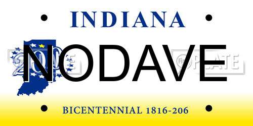 NODAVE Indiana License Plate