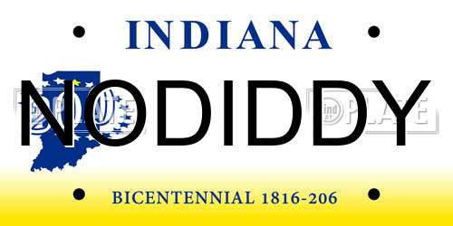 NODIDDY Indiana License Plate