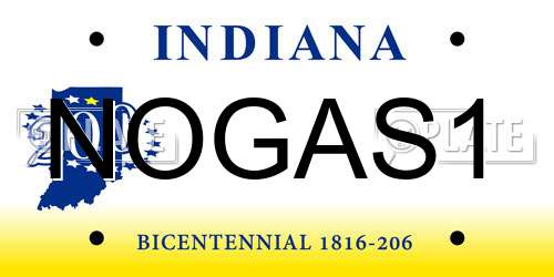 NOGAS1 Indiana License Plate
