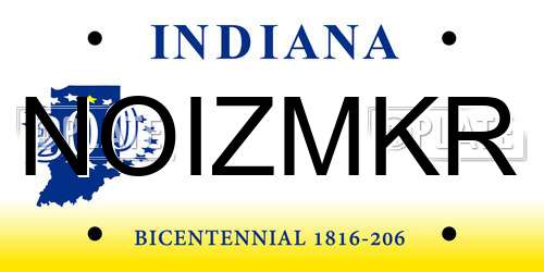 NOIZMKR Indiana License Plate