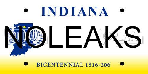 NOLEAKS Indiana License Plate