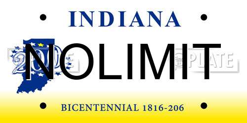 NOLIMIT Indiana License Plate
