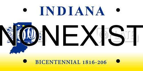 NONEXIST Indiana License Plate