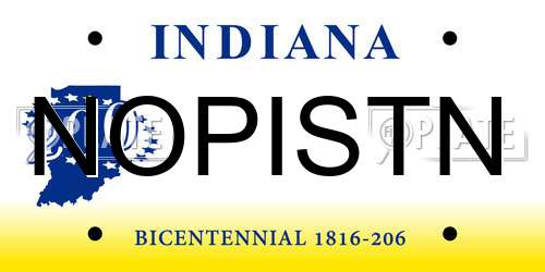 NOPISTN Indiana License Plate