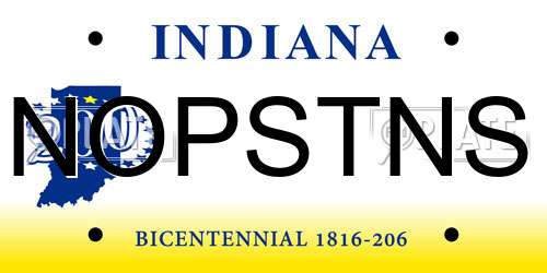 NOPSTNS Indiana License Plate