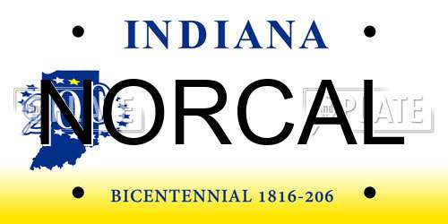 NORCAL Indiana License Plate