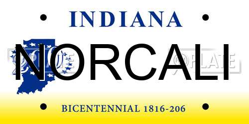 NORCALI Indiana License Plate
