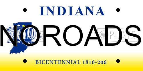NOROADS Indiana License Plate
