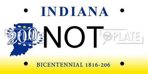 NOT Indiana License Plate