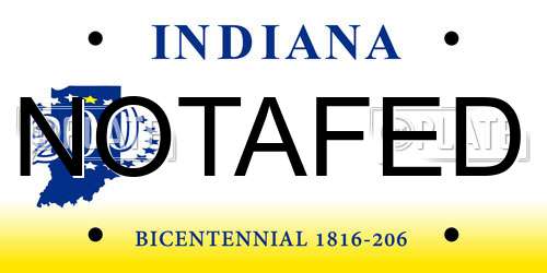 NOTAFED Indiana License Plate