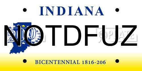 NOTDFUZ Indiana License Plate