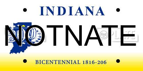 NOTNATE Indiana License Plate