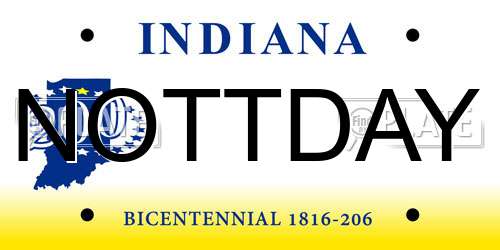NOTTDAY Indiana License Plate