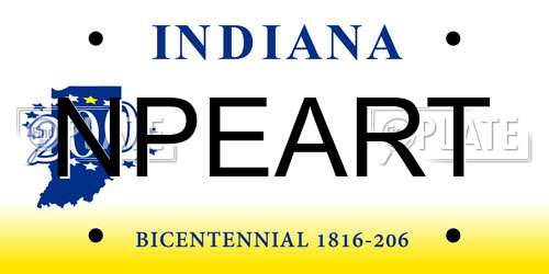 NPEART Indiana License Plate