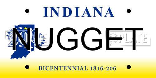 NUGGET Indiana License Plate