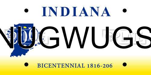 NUGWUGS Indiana License Plate