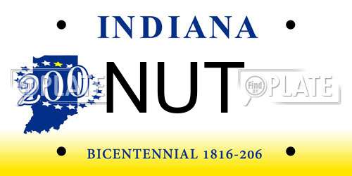 NUT Indiana License Plate