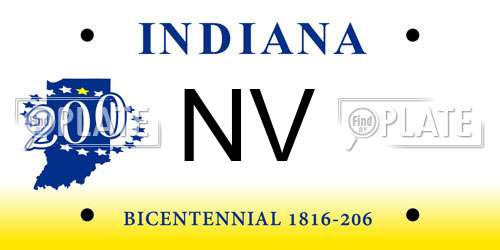 NV Indiana License Plate