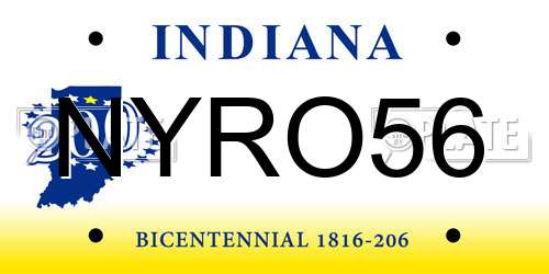 NYRO56 Indiana License Plate