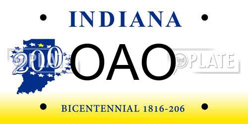 OAO Indiana License Plate