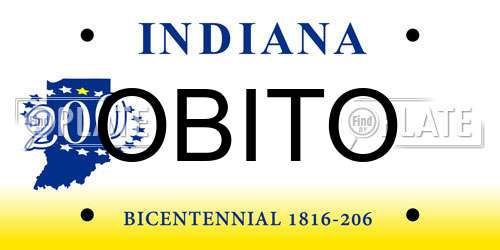 OBITO Indiana License Plate