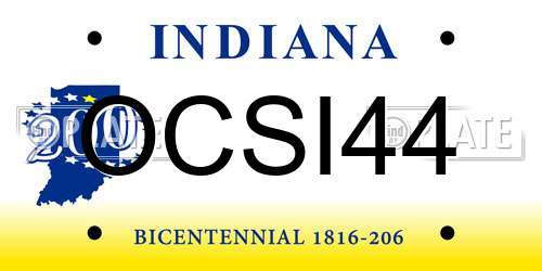OCSI44 Indiana License Plate