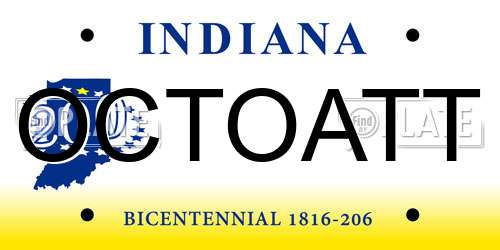 OCTOATT Indiana License Plate